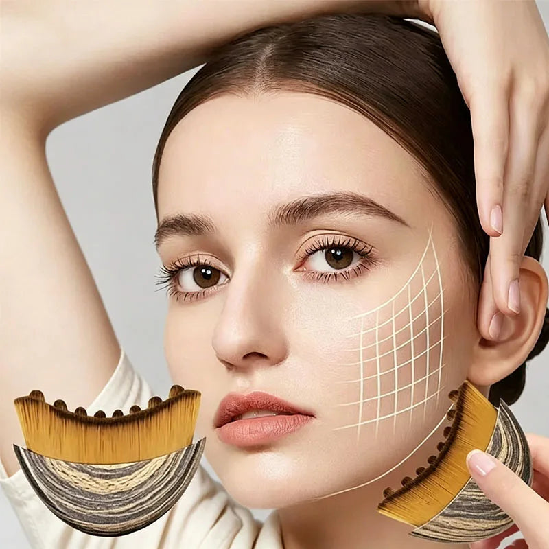 Lymphatic Contour Face Brush Ergonomically Designed to Fit Sculpting Drainage Massager for Face the Skin Precisely LBHL31