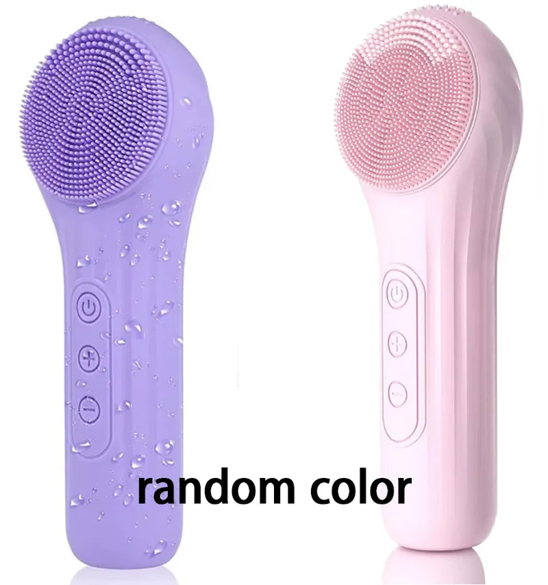 2026 5-In-1 Electric Facial Cleaner Face Cleansing Brush Spa Skin Care Massager Battery-Powered (Battery Not Included)