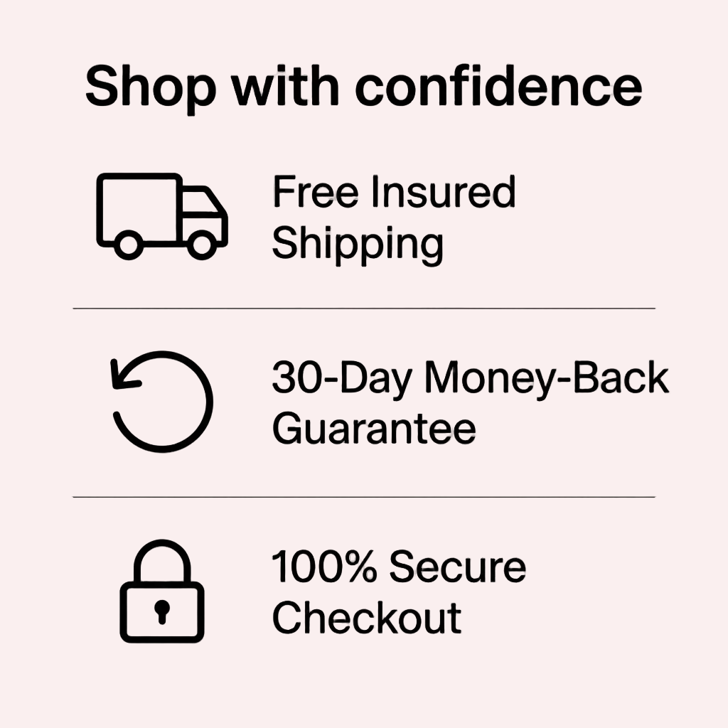 Fresh trust-signal design with a clean aligned layout